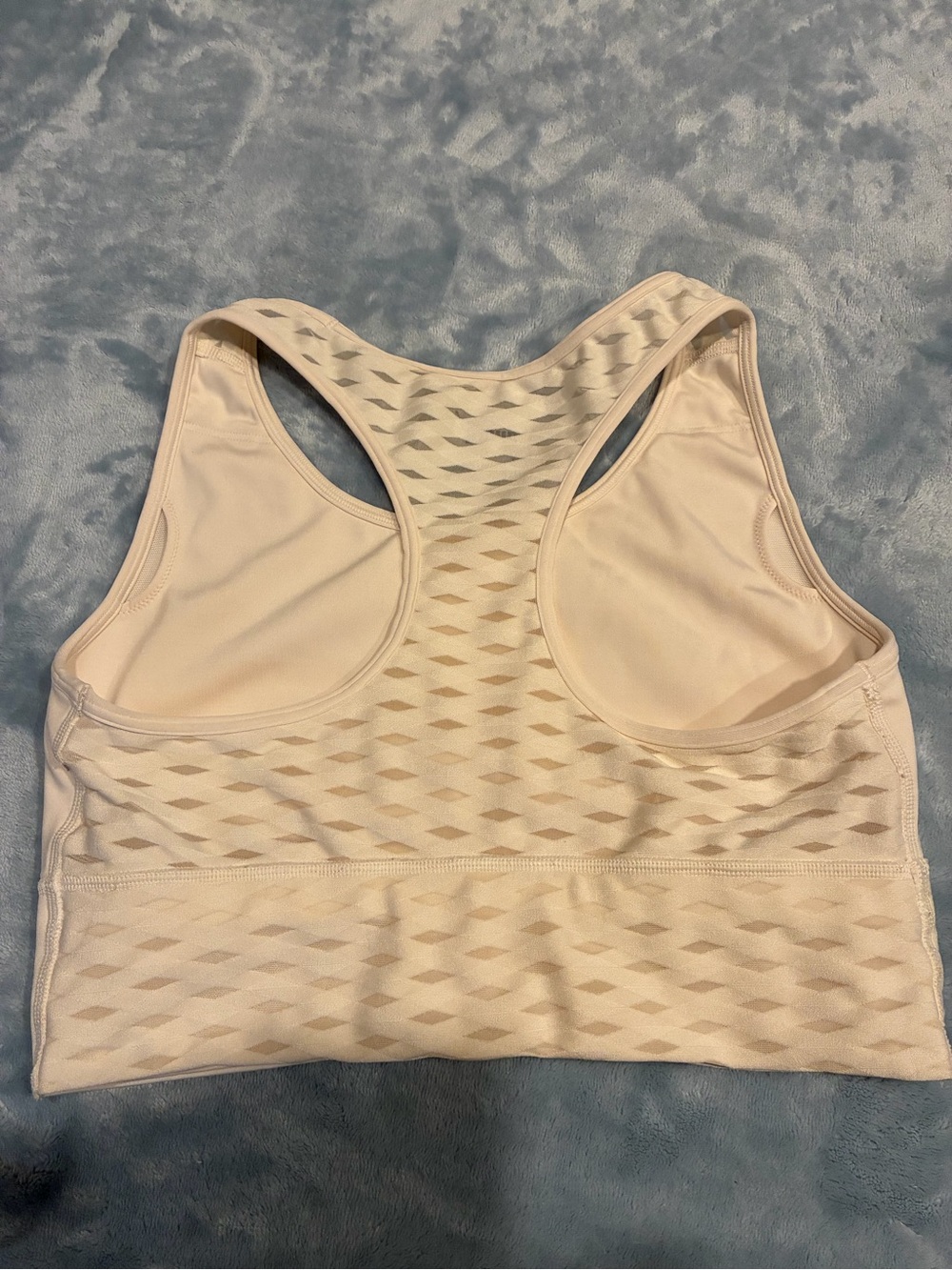 Puma Cream Racerback Mesh Performance Sports Bra - Picture 2 of 3